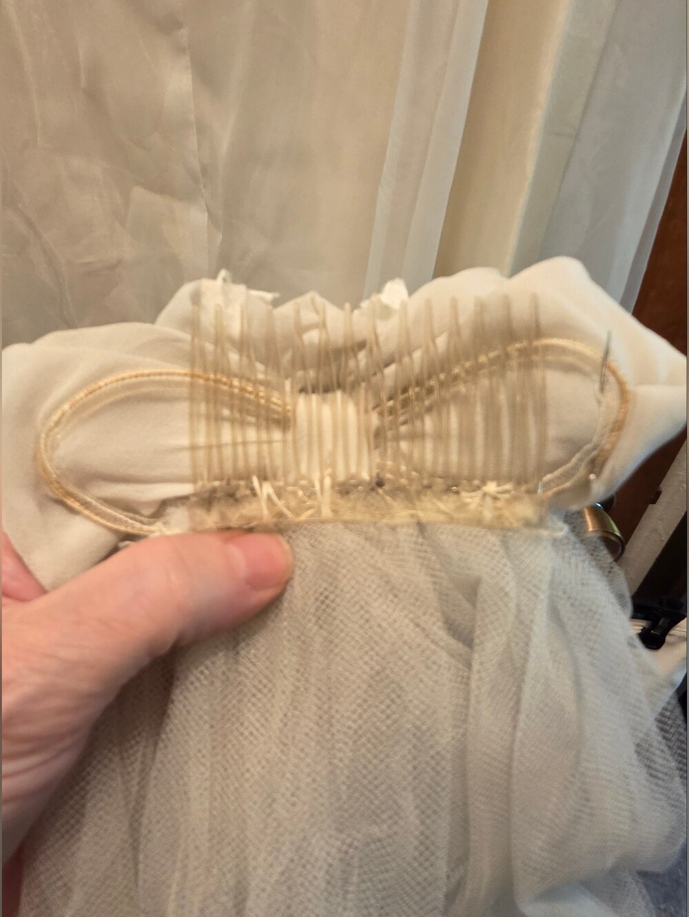Elegant Cream Handmade Vintage Luxury Wedding Daisey Trim Dress Sz12 - Picture 13 of 13